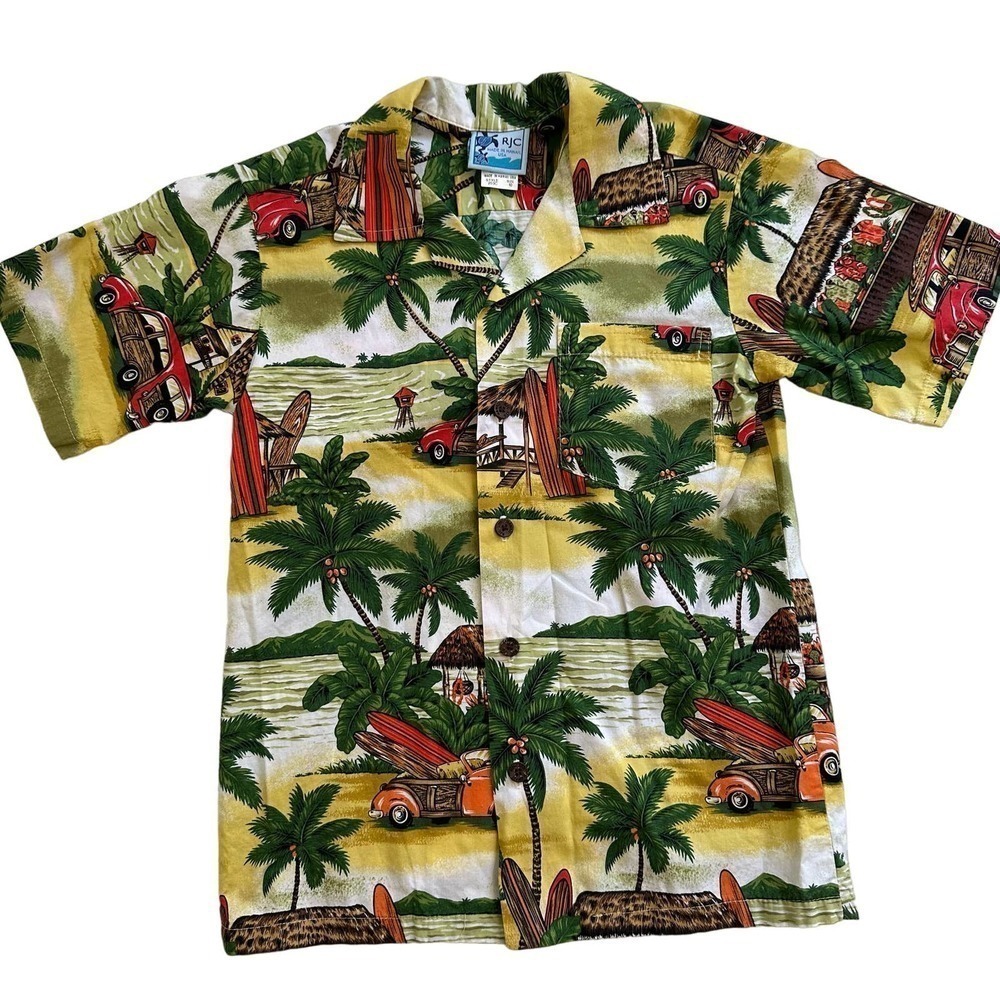 Rjc Hawaiian Beach Shack Surf Camp Shirt Kids 10
